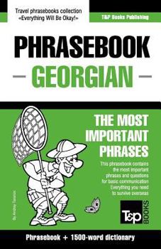 Paperback English-Georgian phrasebook and 1500-word dictionary Book