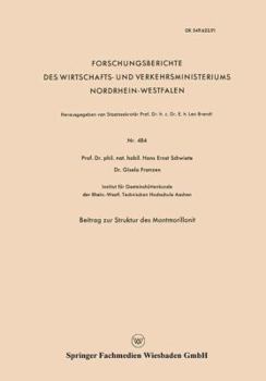 Paperback Beitrag Zur Struktur Des Montmorillonit [German] Book