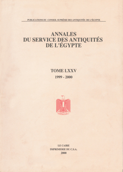 Annales Du Service Des Antiquites de L'Egypte: Vol. 75 - Book #75 of the Annales du service des antiquités de l'Égypte