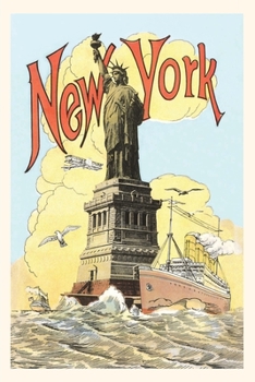 Paperback Vintage Journal Statue of Liberty, Ship Book