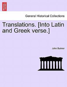 Paperback Translations. [into Latin and Greek Verse.] Book