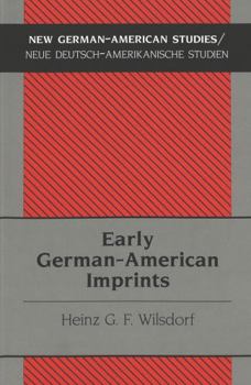 Paperback Early German-American Imprints Book