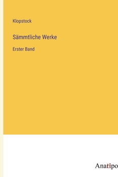 Paperback Sämmtliche Werke: Erster Band [German] Book