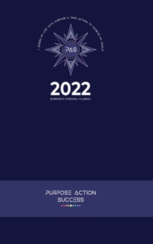 11-in-1 2022 PLANNER 6x9 24-Hour Time Slots Personal Business 24 Hour Planner Daily Diary Hardcover Matte Finish Purpose Action Success V4 Navy Planne