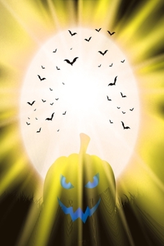 Pumpkin in the moonlight yellow color: Spooky pumpkin notebook