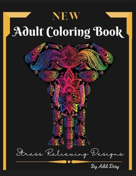 Paperback Adult Coloring Book: New Designs Stress Relieving for Adults Amazing Pages, Large Size 8,5 x 11" [English, Middle] Book
