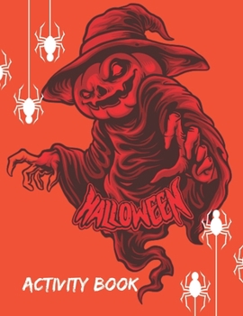 Paperback Halloween Activity Book: Maze Book with Solution Book