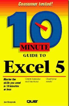 Paperback 10 Minute Guide to Excel 5 Book