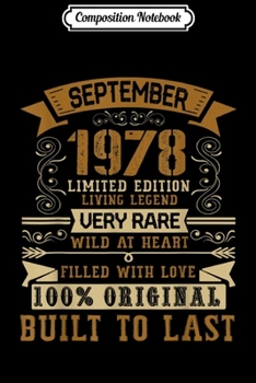 Composition Notebook: Vintage 37 Years Old Gift Awesome Since September 1982  Journal/Notebook Blank Lined Ruled 6x9 100 Pages