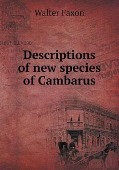 Paperback Descriptions of new species of Cambarus Book