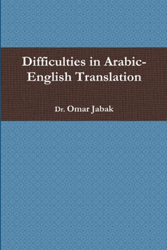 Paperback Difficulties in Arabic-English Translation Book