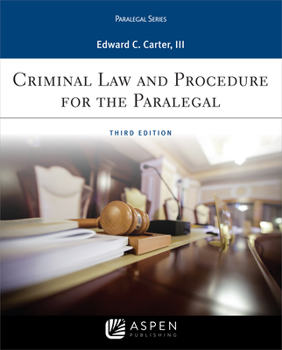 Paperback Criminal Law and Procedure for the Paralegal Book