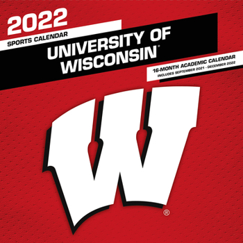 Calendar Wisconsin Badgers 2022 12x12 Team Wall Calendar Book