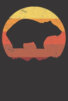 Paperback Notebook: Wombat Dot Grid 6x9 120 Pages Book