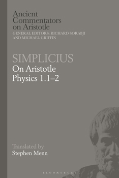 Hardcover Simplicius: On Aristotle Physics 1.1-2 Book