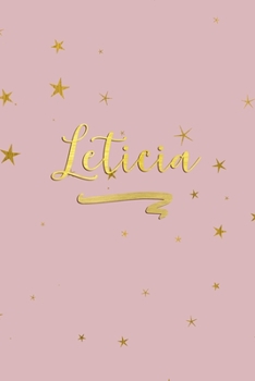 Paperback Leticia: Personalized Journal to Write In - Rose Gold Line Journal Book