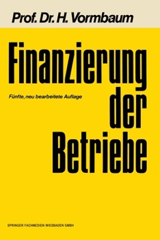 Paperback Finanzierung der Betriebe [German] Book