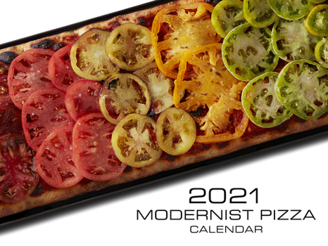 Calendar Modernist Pizza 2021 Wall Calendar Book