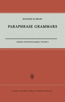 Paperback Paraphrase Grammars Book