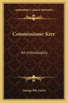 Paperback Commissioner Kerr: An Individuality Book