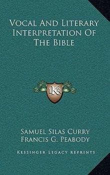 Hardcover Vocal and Literary Interpretation of the Bible Book