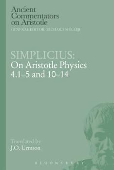 Paperback Simplicius: On Aristotle Physics 4.1-5 and 10-14 Book
