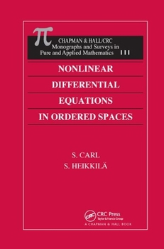 Paperback Nonlinear Differential Equations in Ordered Spaces Book