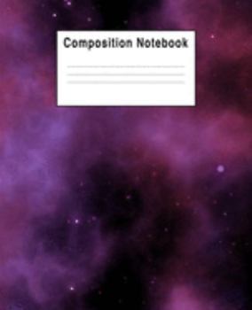 Paperback Composition Notebook: Purple Outer Space Cosmos Galaxy Book
