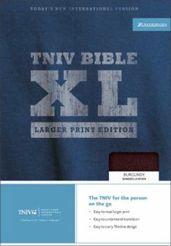 Paperback The Holy Bible: Today's New International Version, Burgundy Bounded Leather, Thinline [Large Print] Book