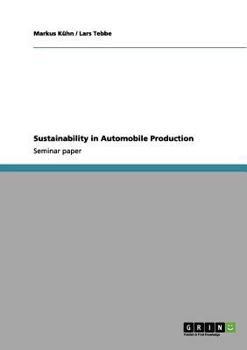 Paperback Sustainability in Automobile Production Book