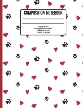 Paperback Composition Notebook College Ruled: Dog 110 Pages Book