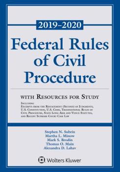 Paperback Federal Rules of Civil Procedure with Resources for Study: 2019-2020 Statutory Supplement Book