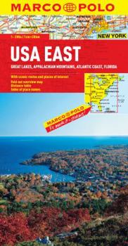 Map USA East Map: Great Lakes, Appalachian Mountains, Atlantic Coast, Florida Book