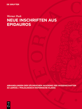 Hardcover Neue Inschriften Aus Epidauros [German] Book