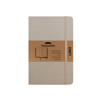 Paperback Moustachine Classic Linen Pocket Light Tan Dotted Flex Book