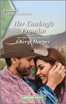 Mass Market Paperback Her Cowboy's Promise: A Clean and Uplifting Romance [Large Print] Book