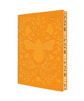Jade Mosinski: Bee 2027 Artisan Art Vegan Leather Diary Planner - Page to View with Notes