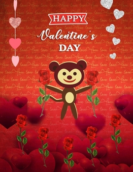 Happy Valentine's Day: Cute Monkeys Theme Blank Sketchbook (8.5 x 11 Inches) For Him Or Her Boyfriend Girlfriend Women Wife Husband Kids For Doodling ... Day, Birthday Gift Ideas For Monkeys Lovers.