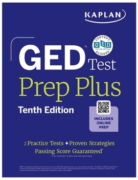 Paperback GED Test Prep Plus, Tenth Edition (2026): Includes a Diagnostic Pretest, 2 Full Length Practice Tests, 1000+ Practice Questions, and 60+ Online Videos Book