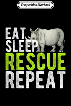 Composition Notebook: Vintage Eat Sheep Rescue Rhino Repeat Gift Animals Lover  Journal/Notebook Blank Lined Ruled 6x9 100 Pages