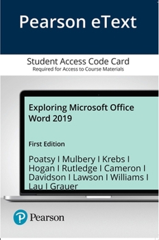 Pearson EText Exploring Microsoft Office Word 2019 -- Access Card