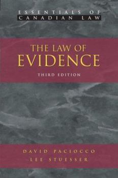 Paperback The Law of Evidence Book