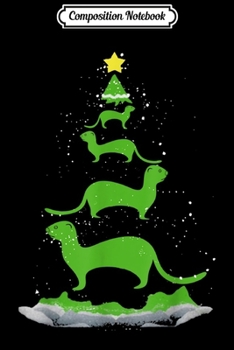 Paperback Composition Notebook: Funny Ferrets Dog Stacked Into a Christmas Tree Gift Journal/Notebook Blank Lined Ruled 6x9 100 Pages Book