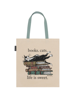 Misc. Edward Gorey: Books. Cats.Life Is Sweet. Tote Bag Book