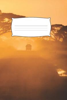 Paperback My Notebook: Safari sunset themed - 100 Pages, Collegeruled linepaper, 6x9 Book
