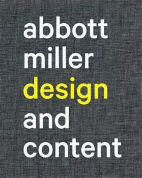 Hardcover Abbott Miller: Design and Content Book