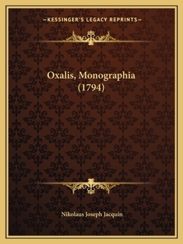 Paperback Oxalis, Monographia (1794) [Latin] Book
