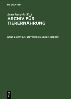 Hardcover September Bis Dezember 1951 [German] Book