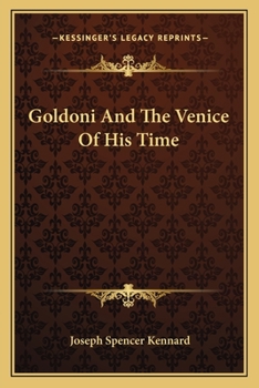 Paperback Goldoni and the Venice of His Time Book