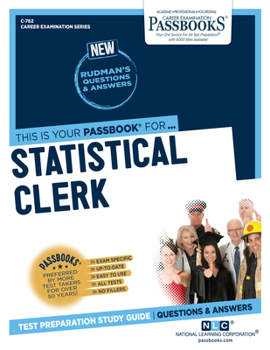 Paperback Statistical Clerk (C-762): Passbooks Study Guide Volume 762 Book